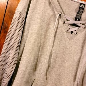 Gray Hoodie w/ Mesh Arm